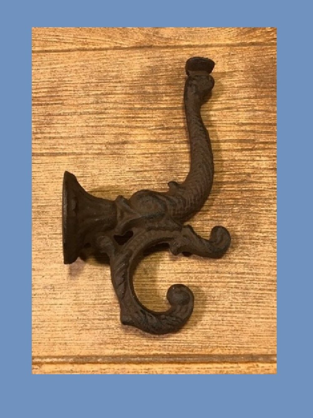 One (1) Cast Iron Chinese Dragon 8" Wall Hook Dolphin Wall Hooks 0170-01204 R
